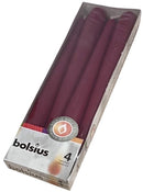 Κεριά Κωνικά Κηροπηγίου (Σπαρματσέτα) 245/23.5mm Bolsius 4άδα - Μπορντώ