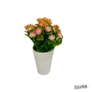 Τεχνητό Φυτό Ibergarden Διαστάσεων 11x11x22cm σε Λευκό Γλαστράκι - Ροζ (55288)