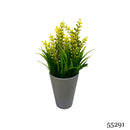 Τεχνητό Φυτό Ibergarden Διαστάσεων 10x10x22cm σε Γκρι Γλαστράκι - Κίτρινο (55291)