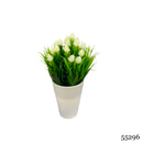 Τεχνητό Φυτό Ibergarden Διαστάσεων 10x10x20cm σε Λευκό Γλαστράκι - Λευκό(55296)