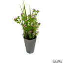 Τεχνητό Φυτό Ibergarden Διαστάσεων 12x12x30cm σε Γκρι Γλαστράκι - Ροζ(55285)