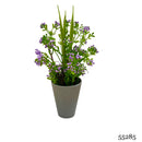 Τεχνητό Φυτό Ibergarden Διαστάσεων 12x12x30cm σε Γκρι Γλαστράκι - Μωβ(55285)