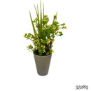 Τεχνητό Φυτό Ibergarden Διαστάσεων 12x12x30cm σε Γκρι Γλαστράκι - Κίτρινο(55285)