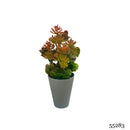 Τεχνητό Φυτό Ibergarden Διαστάσεων 10x10x22cm σε Γκρι Γλαστράκι - Πορτοκαλί(55283)