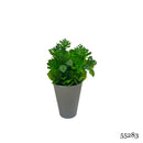 Τεχνητό Φυτό Ibergarden Διαστάσεων 10x10x22cm σε Γκρι Γλαστράκι - Πράσινο(55283)