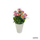 Τεχνητό Φυτό Ibergarden Διαστάσεων 10x10x22cm σε Λευκό Γλαστράκι - Μωβ (55294)