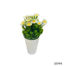 Τεχνητό Φυτό Ibergarden Διαστάσεων 10x10x22cm σε Λευκό Γλαστράκι - Λευκό (55294)