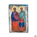 Εικόνα Χειροποίητη Ακανόνιστο ξύλο Μεικτή τεχνική-Άγιοι Ανάργυροι