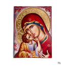 Εικόνα Χειροποίητη Ακανόνιστο ξύλο Μεικτή τεχνική-Παναγία Γλυκοφιλούσα