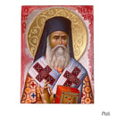 Εικόνα Χειροποίητη Ακανόνιστο ξύλο Μεικτή τεχνική-Άγιος Νεκτάριος