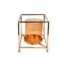 Διακοσμητικό Κηροπήγιο (Τετράγωνο) - "Πορτοκαλί"