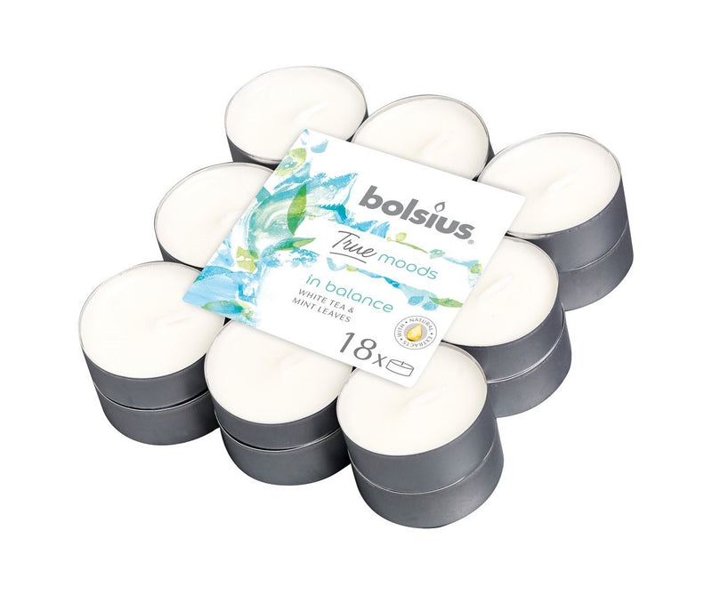 Αρωματικό Ρεσώ 4 Ωρών Bolsius True Moods 18άδα - White Tea & Mint Leaves