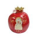 Διακοσμητικό Ρόδι με Απεικόνιση Της Παναγίας 7/6cm - Κόκκινο (ΤΗΙΜ2408)