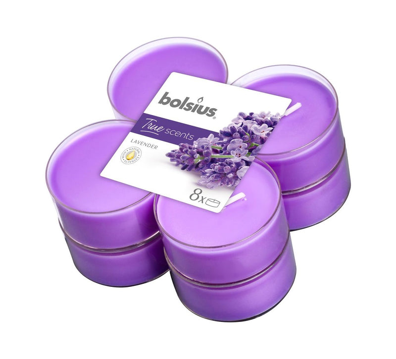 Αρωματικό Ρεσώ 8 Ωρών Clear Cup (Bolsius True Scents) 8άδα - Lavender