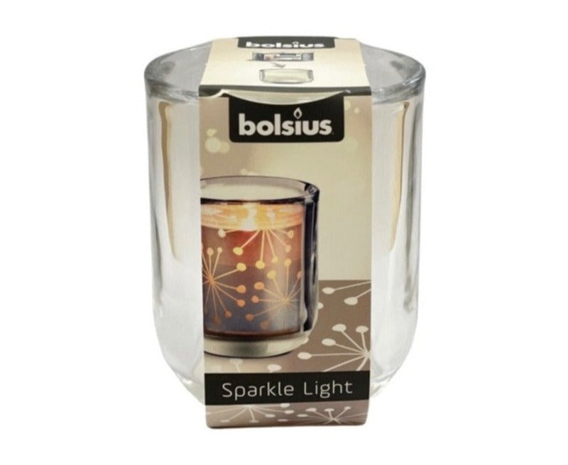 Κηροπήγιο Γυάλινο Κλασσικό Bolsius για Ρεσώ 87/71mm - "Moods"