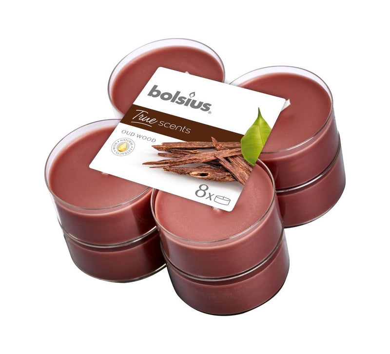 Αρωματικό Ρεσώ 8 Ωρών Clear Cup Bolsius True Scents 8άδα - Oud Wood