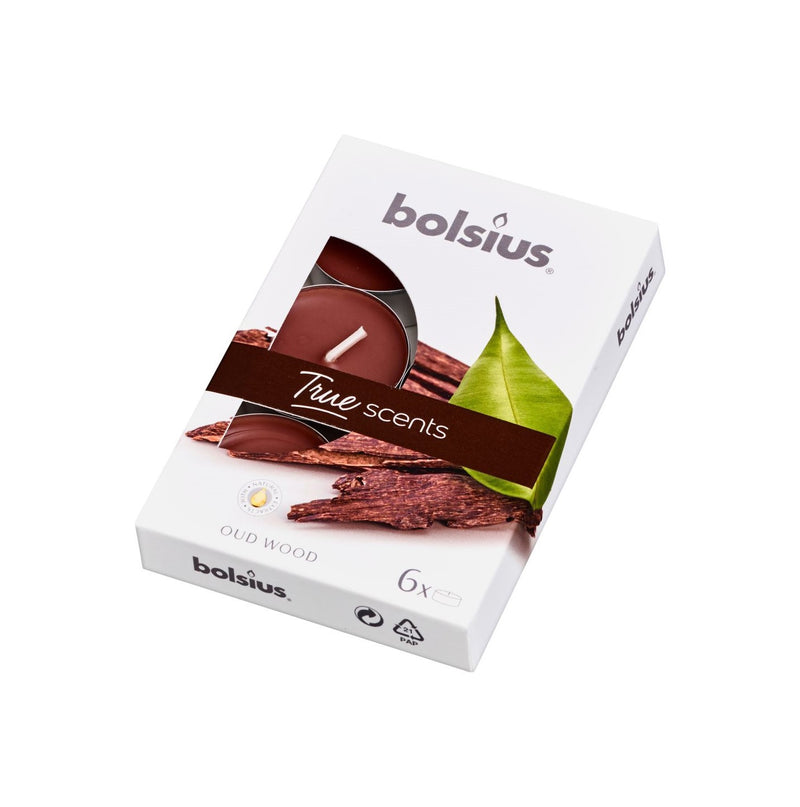 Αρωματικό Ρεσώ 4 Ωρών Bolsius True Scents 6άδα - Oud Wood