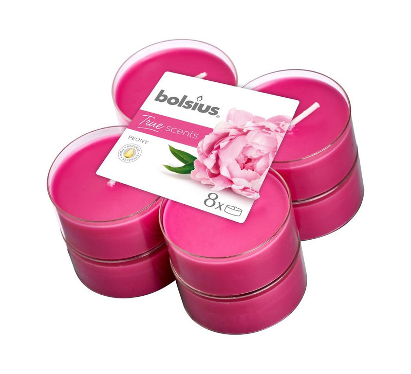 Αρωματικό Ρεσώ 8 Ωρών Clear Cup Bolsius True Scents 8άδα - Peony