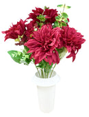 Βάζα για Μνήμα Ντάλια 12 Κλαδιά - Κόκκινο