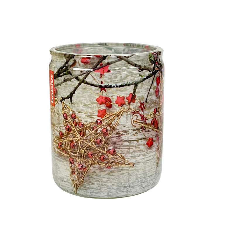Αρωματικό Κερί σε Ποτήρι 82/68mm Bolsius XMAS - Golden stars