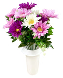 Βάζα για Μνήμα Μαργαρίτα 13 Κλαδιά (ΤΗΙΜ35020) - Μωβ