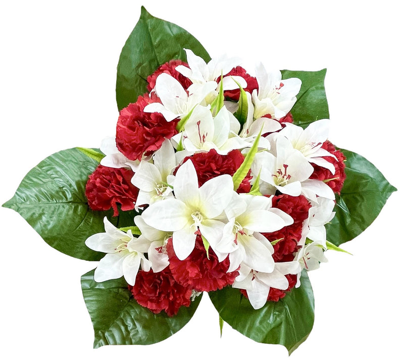 Μπουκέτο Κρίνοι με Γαρύφαλλα 45cm (ΤΗΙΜ40049-36) - Κόκκινο