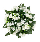 Στεφάνι Τριαντάφυλλο 22cm (ΤΗΙΜ36009) - Λευκό