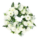 Στεφάνι Γαρύφαλλο 28cm (ΤΗΙΜ36007) - Λευκό