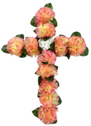 Στεφάνι Σταυρός Γαρύφαλλο 45cm (ΤΗΙΜ40062) - Πορτοκαλί