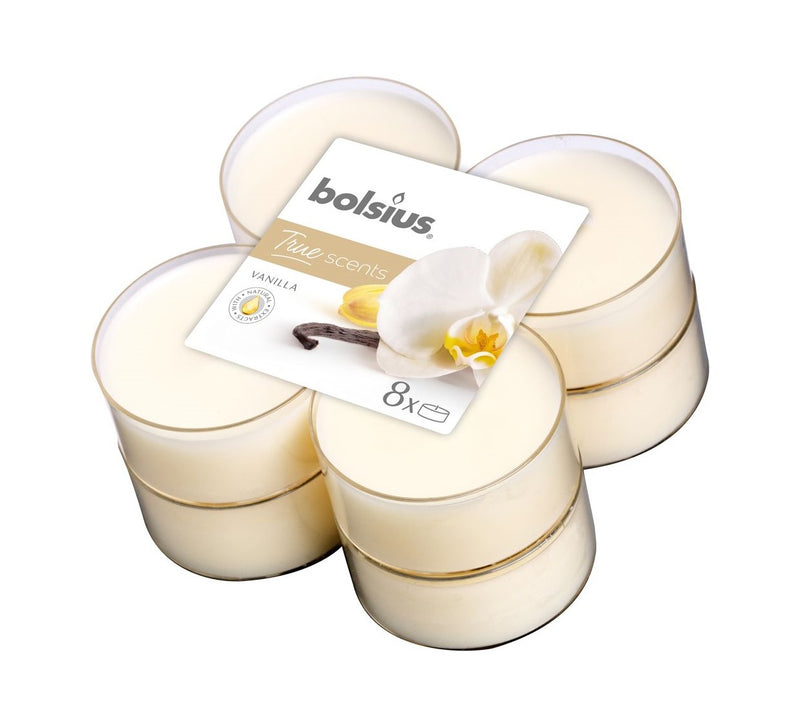Αρωματικό Ρεσώ 8 Ωρών Clear Cup Bolsius True Scents 8άδα - Vanilla