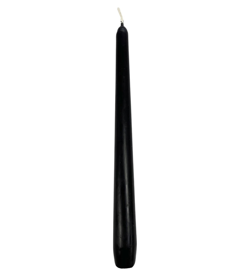 Κεριά Κωνικά Κηροπηγίου (Σπαρματσέτα) 245/24mm Bolsius - Μαύρο