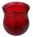 Καντηλόκουπα γυάλινη Μικρή - Κόκκινο (THIM1154-RED)