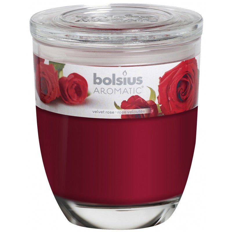 Αρωματικό Κερί Σε Ποτήρι 120/100mm Bolsius (Aromatic) - "Τριαντάφυλλο"