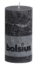 Κερί Κορμός Ρουστίκ Bolsius 130/68mm - Ανθρακί