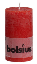 Κερί Κορμός Ρουστίκ Bolsius 130/68mm - Κόκκινο