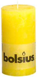 Κερί Κορμός Ρουστίκ Bolsius 130/68mm - Κίτρινο